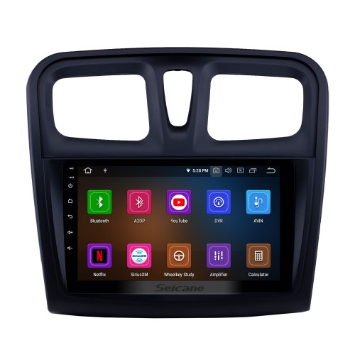 Android 13.0 Radio de navigation GPS 10,1 pouces pour Renault Sandero 2012-2017 avec écran tactile HD Prise en charge Carplay AUX Bluetooth TV numérique