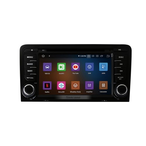 Écran tactile HD 7 pouces Android 12.0 pour 2011 Audi A3 Radio avec système de navigation GPS Prise en charge Carplay Bluetooth TV numérique