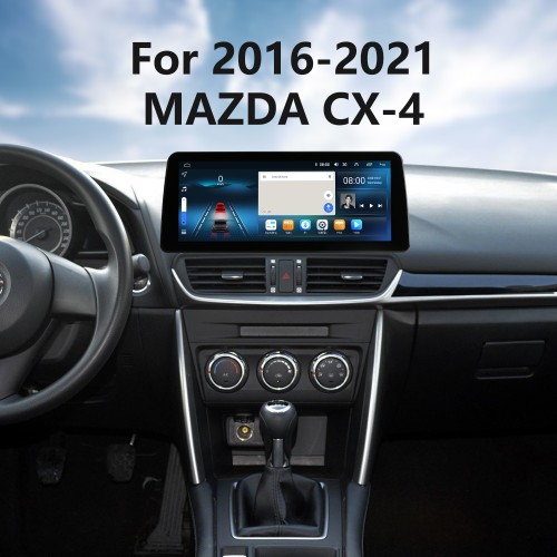 12,3 pouces Carplay Android 12.0 pour 2016 2017 2018 2020 2021 MAZDA CX-4 Système de navigation GPS stéréo avec Bluetooth