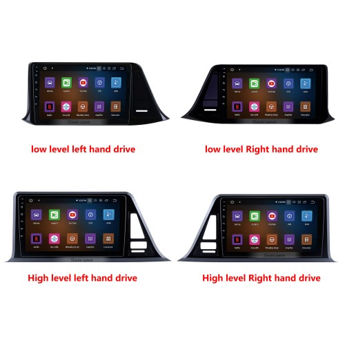 Carplay 9 pouces HD Écran tactile Android 13.0 pour 2018 2019 TOYOTA CHR GPS Navigation Android Auto Head Unit Support DAB + OBDII WiFi Commande au volant