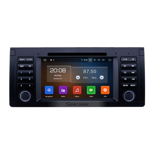 7 pouces Android 11.0 Radio de navigation GPS pour 1996-2003 BMW Série 5 E39 avec Bluetooth Wifi HD Écran tactile Carplay support TV numérique OBD2