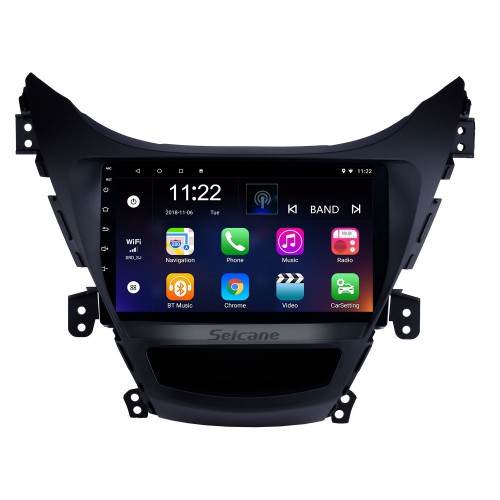 9 pouces OEM Android 13.0 Système de navigation Bluetooth pour 2011 2012 2013 Hyundai Elantra avec écran tactile Lecteur DVD Tuner TV Télécommande Radio