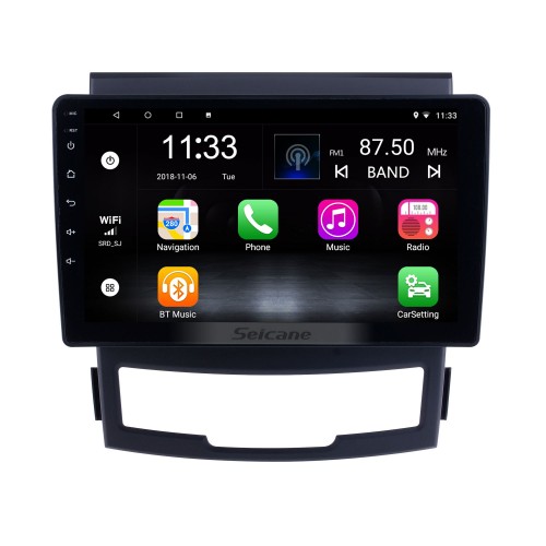 Pour 2011 2012 2013 SsangYong Korando Radio Android 13.0 HD Écran tactile 9 pouces Navigation GPS avec prise en charge Bluetooth USB Carplay SWC