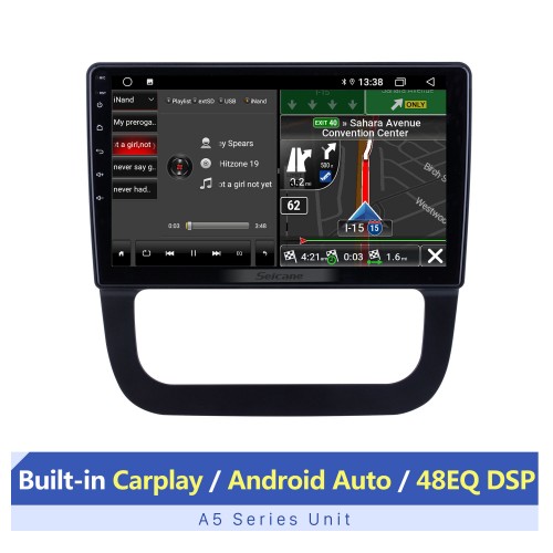 10,1 pouces Android 13.0 pour 2011 Volkswagen SAGITAR Radio de navigation GPS avec Bluetooth HD Écran tactile Prise en charge WIFI TPMS DVR Carplay Caméra de recul DAB +