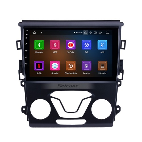 9 pouces Android 13.0 pour 2013 Ford Mondeo Navigation GPS Radio Bluetooth 2.5D Écran tactile incurvé AUX USB Musique Prise en charge de Carplay Vidéo 1080P SWC DVR Mirror Link