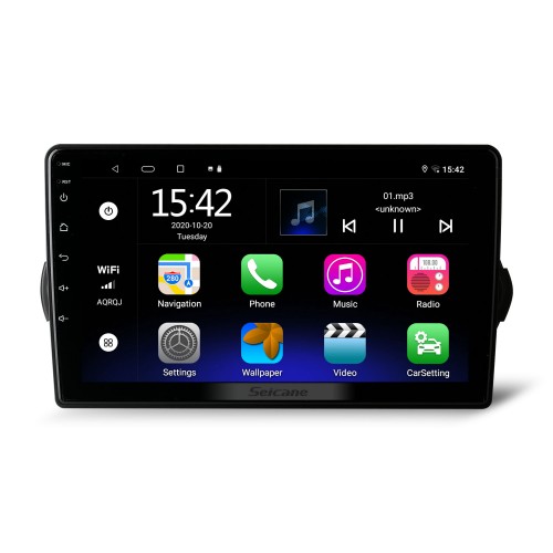 OEM 9 pouces Android 13.0 pour 2015-2020 Fiat TIPO/EGEA Radio Système de navigation GPS avec écran tactile HD Prise en charge Bluetooth Carplay OBD2 DVR TPMS