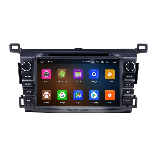 8 pouces Android 12.0 Radio de navigation GPS pour Toyota RAV4 2013-2016 avec Carplay Bluetooth WIFI USB support Mirror Link