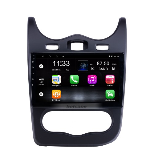 Pour 2014 Renault Sandero Radio 10.1 pouces Android 13.0 HD Système de navigation GPS à écran tactile avec prise en charge Bluetooth Carplay