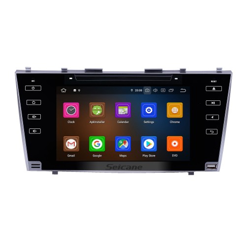 8 pouces Android 12.0 Radio pour 2007-2011 Toyota Camry Bluetooth HD Écran tactile WIFI GPS Navigation Carplay USB support TPMS DVR