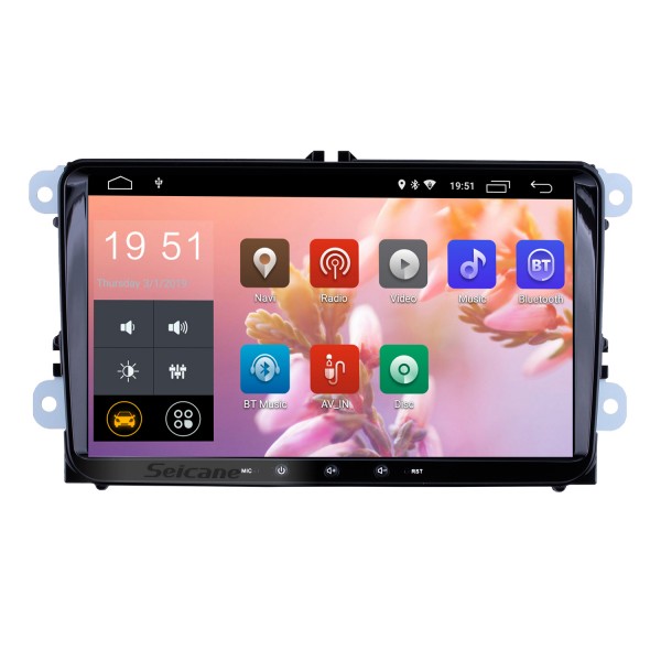 9 pouces 2006-2012 VW VOLKSWAGEN MAGOTAN Android 9.0 HD Radio à écran tactile Navigation GPS avec Bluetooth WIFI 1080P USB Mirror Link DVR Caméra de recul