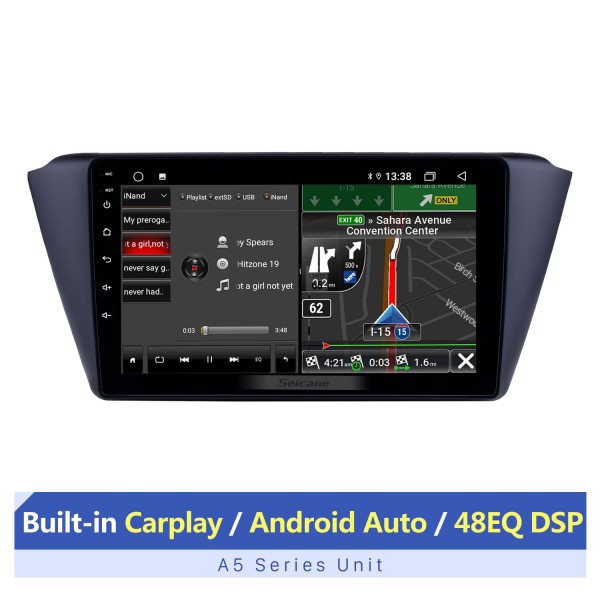 9 pouces Android 13.0 Pour 2015-2018 SKODA Nouveau système de navigation GPS stéréo Fabia avec Bluetooth OBD2 DVR HD Caméra de recul à écran tactile
