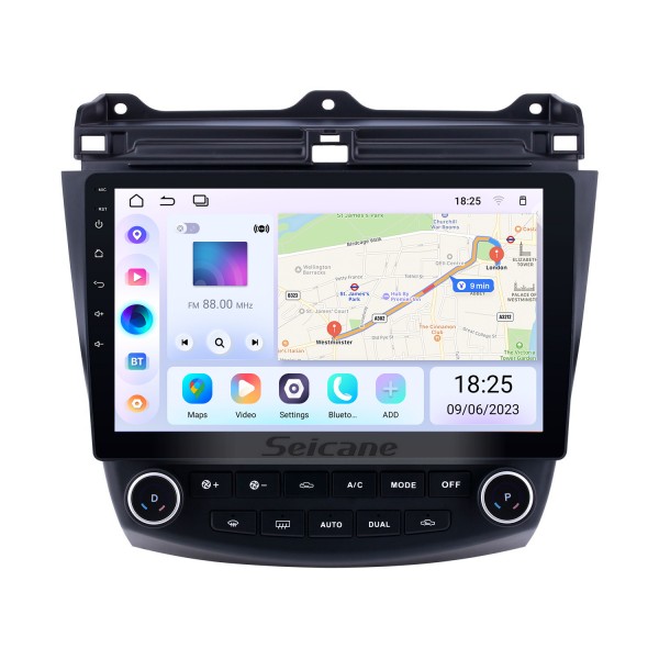 Autoradio Android pour 2003 2004 2005 2006 2007 Honda Accord 7 avec support Bluetooth à écran tactile Navigation GPS Caméra de recul