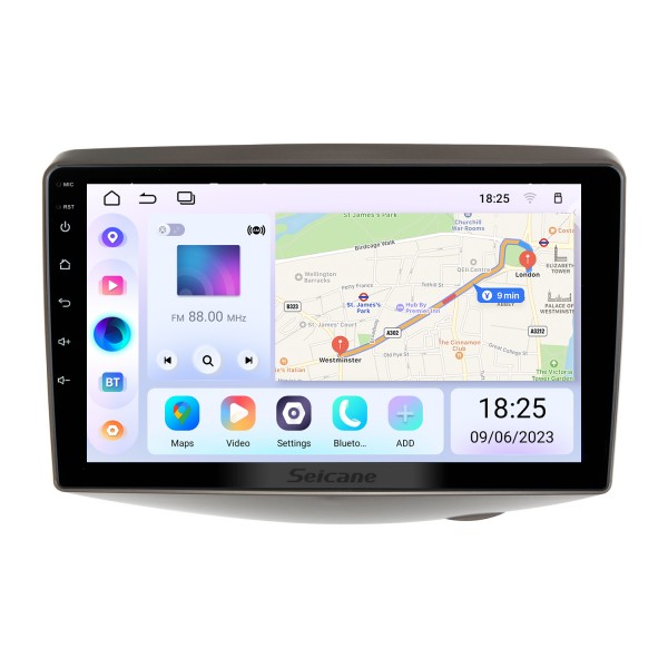 Pour 1999-2005 TOYOTA VITZ YARIS ECHO Radio Android 14.0 HD Écran tactile 9 pouces Système de navigation GPS avec prise en charge Bluetooth Carplay DVR