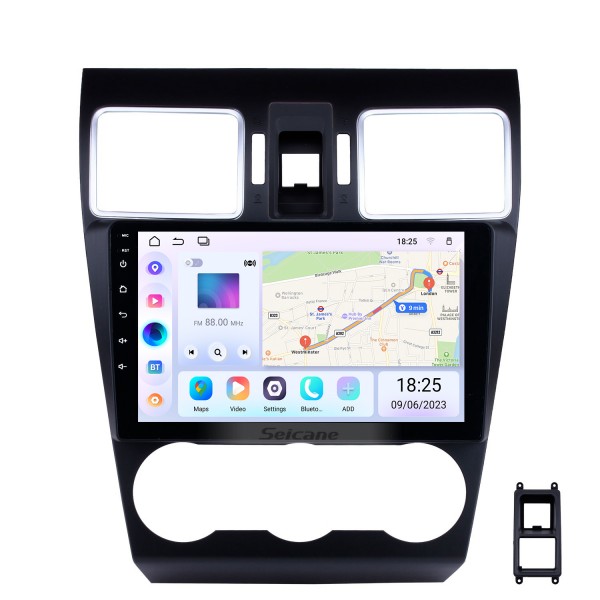 Système de navigation GPS Bluetooth à écran tactile radio OEM Android 14.0 de 9 pouces pour 2015 2016 2017 Subaru Forester avec WiFi TPMS DVR OBD