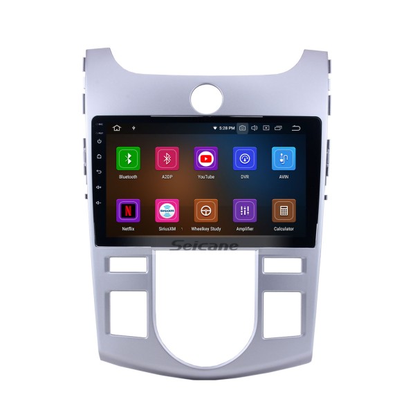 9 pouces Android 13.0 Radio Système de navigation lecteur DVD pour 2008-2012 KIA FORTE CERATO (AT) avec écran tactile Bluetooth GPS HD OBD2 DVR Caméra de recul TV 1080P Vidéo 3G WIFI Commande au volant USB Lien miroir