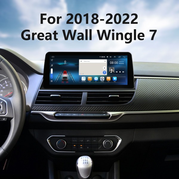 12,3 pouces Android 12.0 pour 2018 2019 2020-2022 GREAT WALL WINGLE 7 Radio Système de navigation GPS avec écran tactile HD Prise en charge Bluetooth Carplay OBD2