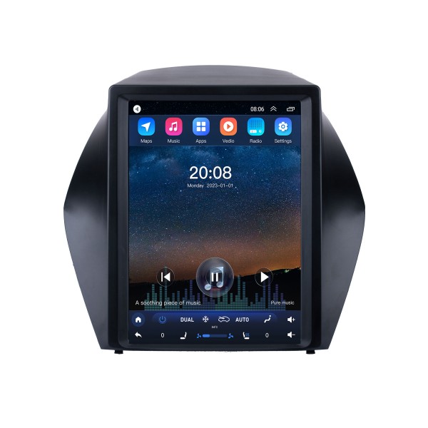 2010 2011 2012 2013 2014 2015 Hyundai IX35 HD Écran tactile 9,7 pouces Android 10.0 Autoradio GPS Navigation Radio Bluetooth téléphone Musique Wifi prise en charge DVR OBD2 Caméra de recul SWC DVD 4G
