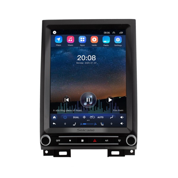 Écran tactile Carplay HD de 12,1 pouces pour Ford Mustang Expedition F350 2012-2016 Radio stéréo Android de voiture Navigation GPS Système audio de voiture Prise en charge de la caméra à 360 °