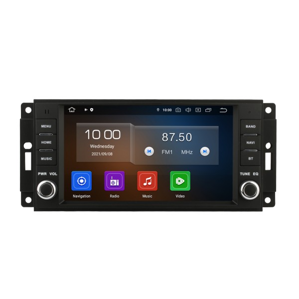 Écran tactile HD 7 pouces Android 13.0 pour 2011 2012 2013 2014-2017 JEEP WRANGLER RUBICON Radio Système de navigation GPS Prise en charge Bluetooth Carplay Caméra de recul