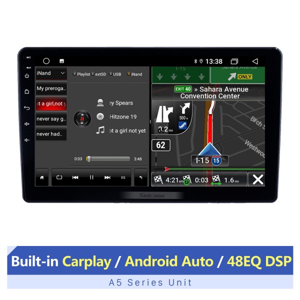 10.1 pouces Android 13.0 Pour 2018 Honda Crider Système de navigation GPS stéréo avec Bluetooth OBD2 DVR HD Caméra de recul à écran tactile
