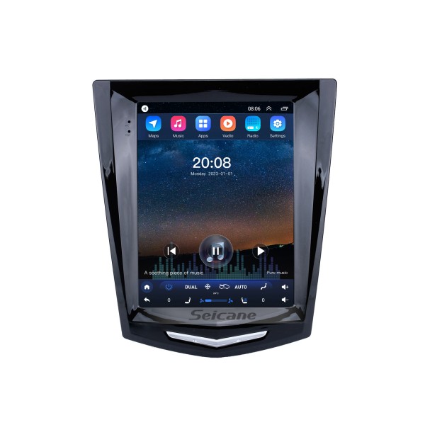 Stéréo de voiture Android 10.0 à écran tactile HD de 9,7 pouces pour 2011-2019 Cadillac ATS XTS ATSL SRX CTS avec prise en charge DSP Carplay 4G intégrée Commande au volant TV numérique DVR