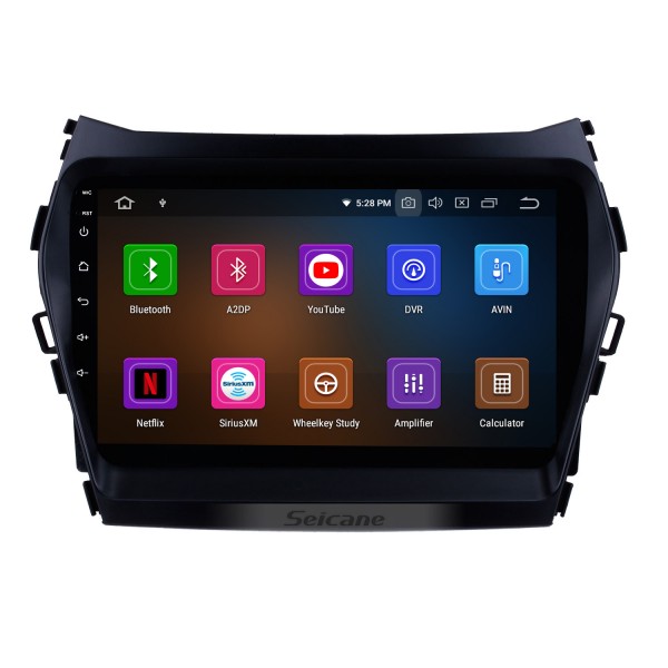 9 pouces Android 13.0 2013 2014 2015 Hyundai Santafe IX45 Système de navigation GPS Écran tactile HD 3G WiFi Caméra arrière AUX Commande au volant USB Bluetooth 1080P OBDII TPMS DVR