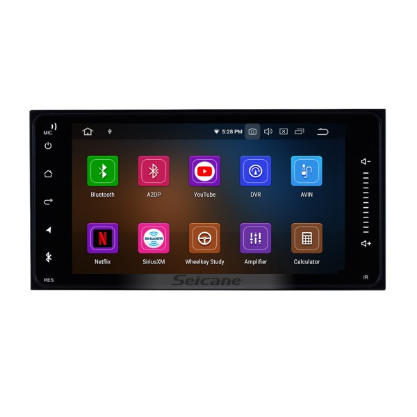 Toyota Universal Android 13.0 Radio à écran tactile HD 7 pouces Système de navigation GPS Bluetooth Prise en charge USB WIFI TPMS DVR OBD II WiFi Caméra arrière Commande au volant Vidéo HD 1080P AUX