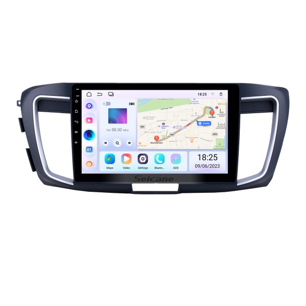 10,1 pouces Android 13.0 HD Radio tactile Navigation GPS pour 2013 Honda Accord 9 Version basse avec support Bluetooth USB WIFI Carplay OBD