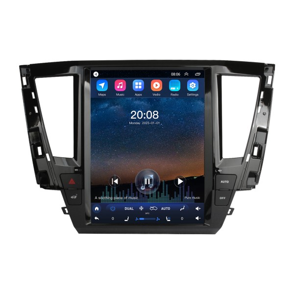 Carplay OEM 12,1 pouces Android 10.0 pour 2020 2021 2022 2023 Mitsubishi Pajero Radio Système de navigation GPS automatique Android avec écran tactile HD Prise en charge Bluetooth OBD2 DVR