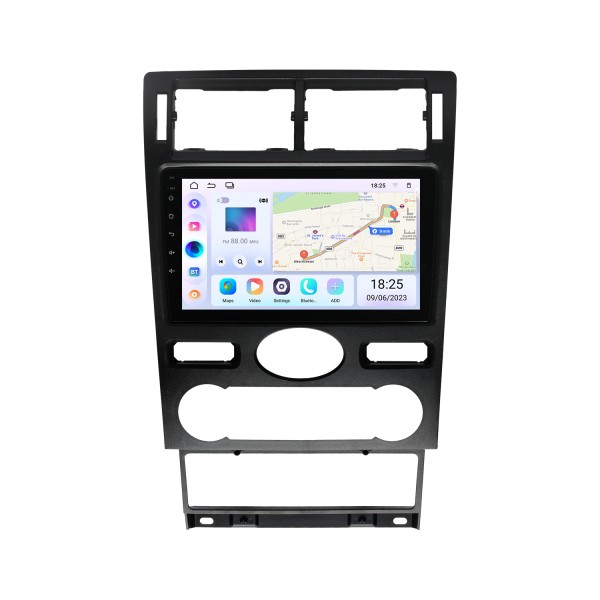 Radio à écran tactile Android 14.0 pour 2006 Ford Mondeo Mise à niveau stéréo avec navigation GPS Carplay Prise en charge Bluetooth Caméra de recul TV numérique