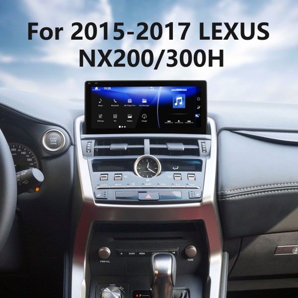 10,25 pouces Android 13.0 pour 2015 2016 2017 LEXUS NX200 300H Système de navigation GPS stéréo avec prise en charge de l'écran tactile Bluetooth Caméra de recul