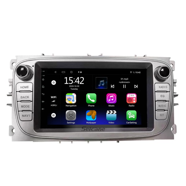 Écran tactile HD 7 pouces pour système stéréo de voiture Ford Focus GPS Navi 2002-2011 avec prise en charge Bluetooth caméra de recul