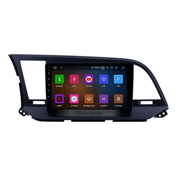 9 pouces HD écran tactile 2016 Hyundai Elantra LHD Android 13.0 Radio Lecteur DVD Navigation GPS avec wifi Lien miroir lien OBD2 DAB + DVR AUX