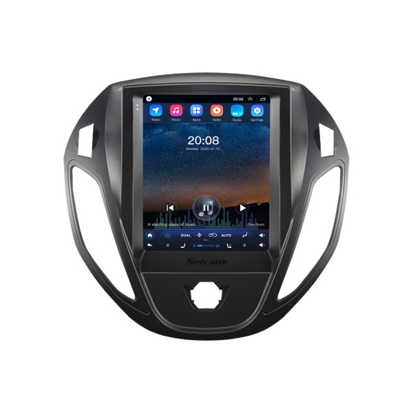 Radio de navigation GPS à écran tactile HD Android 10.0 de 9,7 pouces pour 2014 2015 2016-2018 FORD TOUMEO COURIER/TRANSIT COURIER LOW-END avec prise en charge Bluetooth Carplay Caméra TPMS AHD