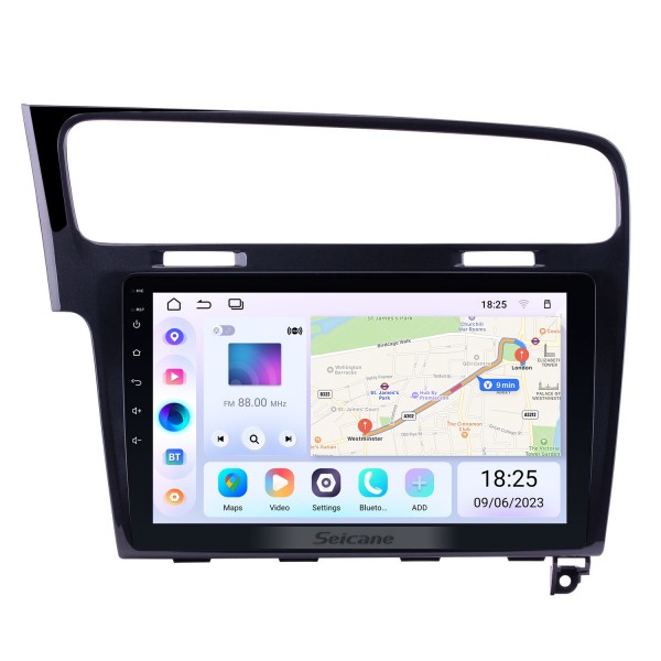 Écran tactile HD 10,1 pouces Android 13.0 pour 2013 2014 2015 VW Volkswagen Golf 7 LHD Radio de navigation GPS avec support WIFI Bluetooth Caméra arrière 1080P