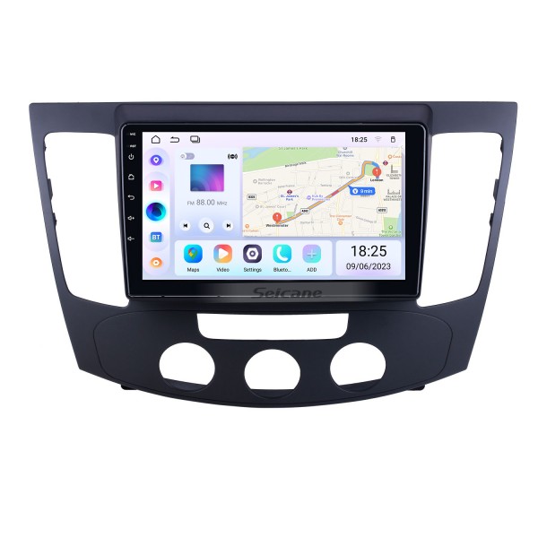 Android 13.0 9 pouces pour 2009 Hyundai Sonata Manual A/C Radio HD Système de navigation GPS à écran tactile avec prise en charge Bluetooth Carplay Caméra arrière