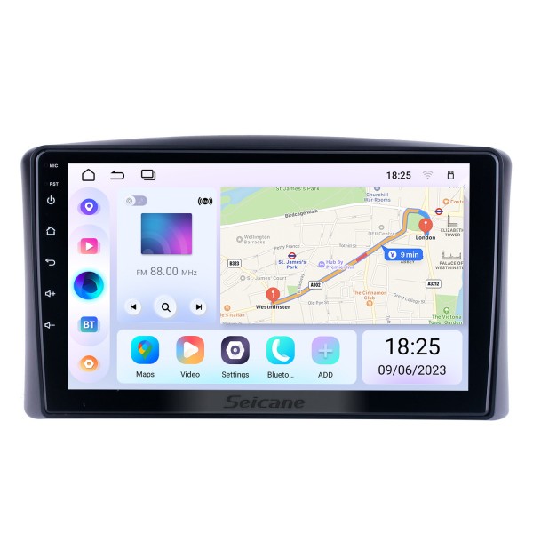 Android 13.0 HD Écran tactile 9 pouces pour 1998-2002 TOYOTA LAND CRUISER VX (J100-101) Radio Système de navigation GPS avec prise en charge Bluetooth Carplay Caméra arrière