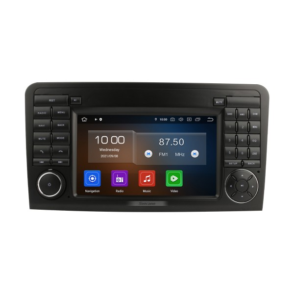 Radio de navigation GPS à écran tactile HD Android 11.0 de 7 pouces pour Mercedes Benz CLASSE ML W164 ML350 ML430 ML450 ML500/CLASSE GL X164 GL320 2005-2012 avec prise en charge Bluetooth Carplay Mirror Link