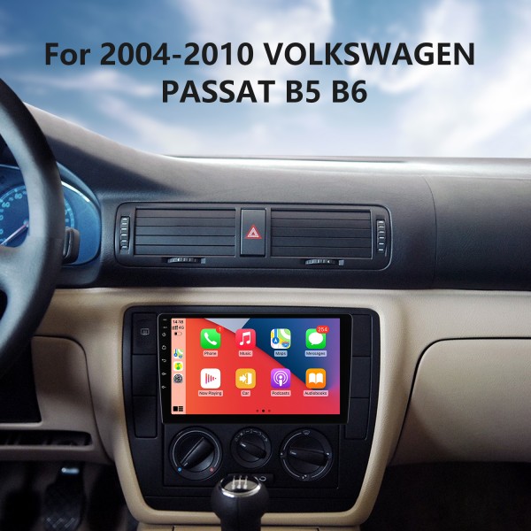 9 pouces Android 13.0 pour VOLKSWAGEN PASSAT B5 B6 2004-2010 Radio Système de navigation GPS avec écran tactile HD Prise en charge Bluetooth Carplay OBD2