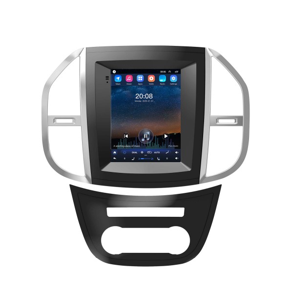 OEM Android 10.0 pour Mercedes Benz Vito W447 2014 2015 2016-2022 Radio avec système de navigation GPS à écran tactile HD de 9,7 pouces Prise en charge de Carplay TPMS DVR OBD II Caméra arrière Commande au volant AUX