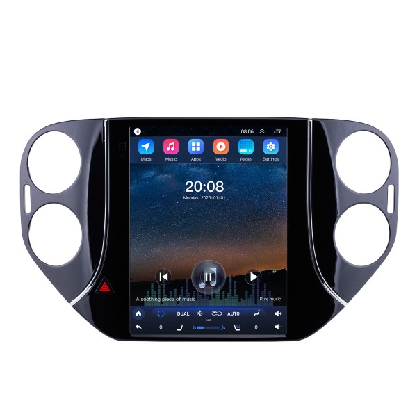 9,7 pouces 2010 2012 2013 2014 2015 2016 VW Volkswagen Tiguan Android 10.0 Radio HD Écran tactile GPS Bluetooth Car Navi System 4G WiFi Mirror Link OBD2 Caméra de recul