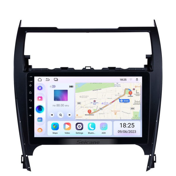 10.1 pouces Android 14.0 HD lecteur d&amp;#39;autoradio à écran tactile pour 2012-2017 TOYOTA CAMRY Navigation GPS Bluetooth téléphone musique WIFI prise en charge OBD2 USB DAB + lien miroir commande au volant caméra de recul