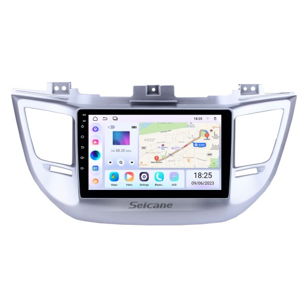 Écran tactile HD de 9 pouces Android 14.0 pour 2014 2015 2016 2017 2018 Système de navigation GPS Hyundai TUCSON Radio avec prise en charge Bluetooth USB Commande au volant Carplay