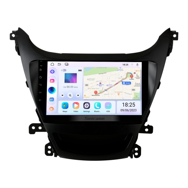 9 pouces Android 13.0 pour 2014 Hyundai Elantra RHD système de navigation GPS stéréo avec Bluetooth OBD2 DVR HD caméra de recul à écran tactile