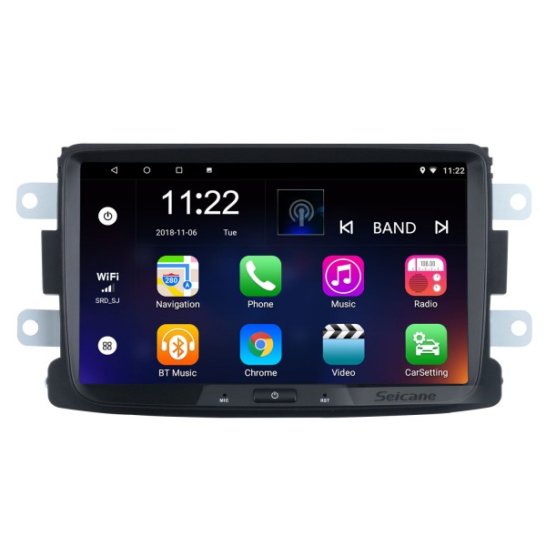 OEM 8 pouces Android 13.0 pour 2014-2016 Radio sans pont Renault avec système de navigation GPS à écran tactile Bluetooth HD prenant en charge Carplay DAB +