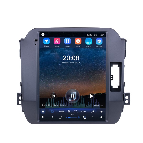 OEM 9,7 pouces Autoradio GPS HD Écran tactile Android 10.0 Stéréo pour 2011-2017 KIA Sportage R Système de navigation RHD Bluetooth Wifi Mirror Link Prise en charge USB Lecteur DVD Carplay 4G