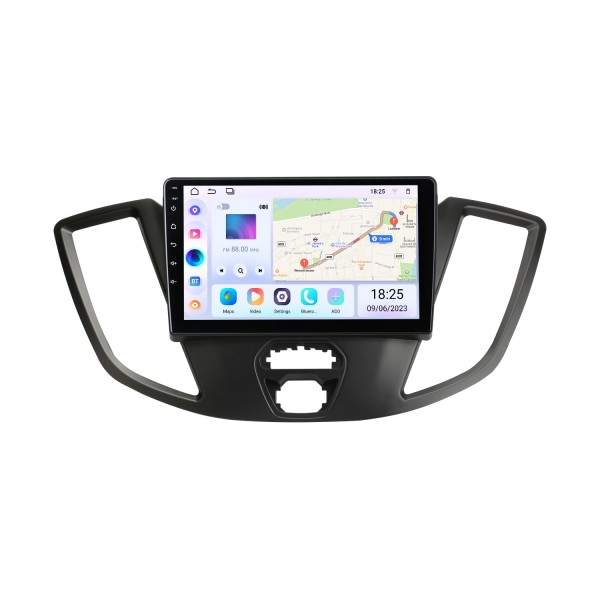 9 pouces Android 14.0 pour 2015 2016 2017-2022 Ford TRANSIT Système de navigation GPS stéréo avec prise en charge de l'écran tactile Bluetooth Caméra de recul
