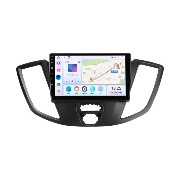 9 pouces Android 13.0 pour 2015 2016 2017-2022 Ford TRANSIT Système de navigation GPS stéréo avec prise en charge de l'écran tactile Bluetooth Caméra de recul