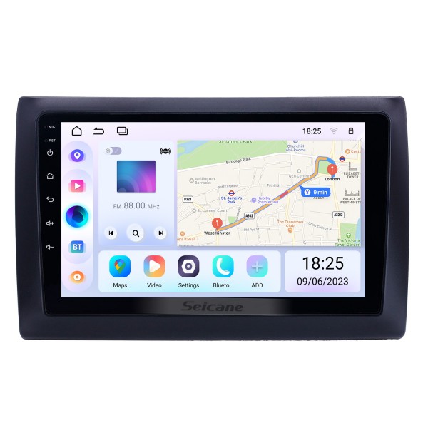 2010 Fiat Stilo Android 14.0 HD Écran tactile 9 pouces AUX Bluetooth WIFI USB Navigation GPS Prise en charge de la radio OBD2 SWC Carplay DVR