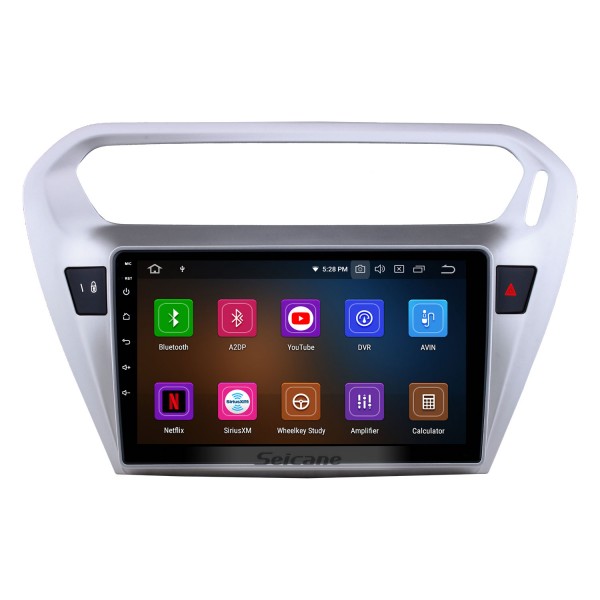 Android 13.0 9 pouces Radio de navigation GPS pour 2013 2014 Peugeot 301 Citroen Elysée Citroen C-Elysée Unité de tête Stéréo avec Carplay Bluetooth Prise en charge AUX USB DVR TPMS